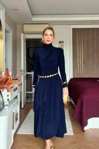 Hande Elbise Lacivert Lacivert