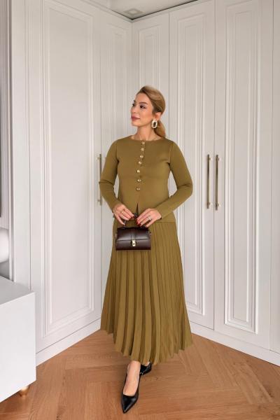 Huri Etekli Takım Yağ Yeşili Yağ Yeşili