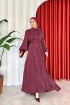 İlgi Elbise Bordo Bordo