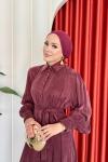 İlgi Elbise Bordo Bordo