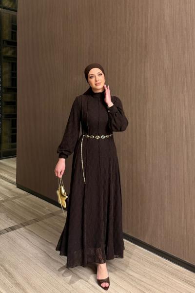 İlknur Elbise Acı Kahve Acı Kahve