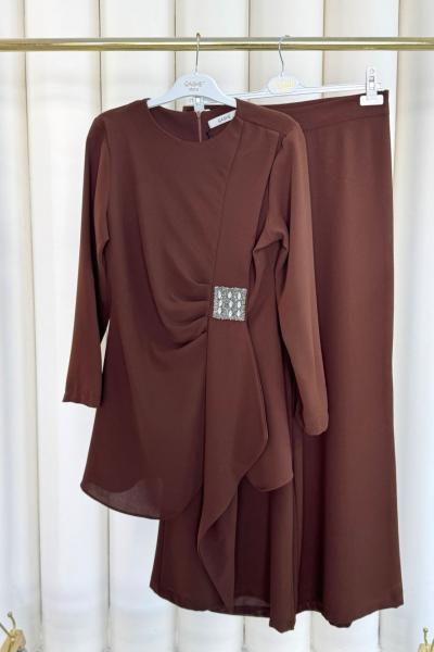 İlknur Takım Kahverengi Kahverengi