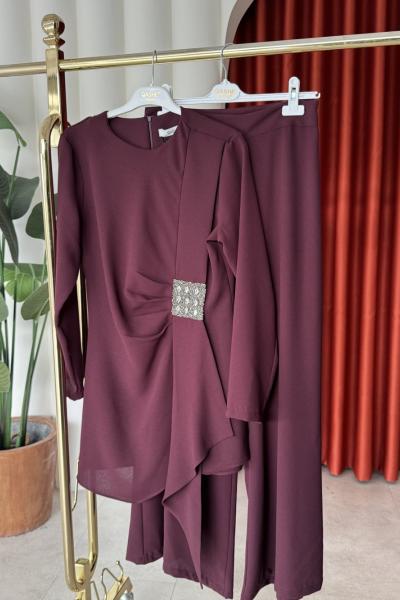 İlknur Takım Bordo Bordo