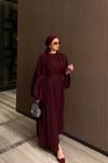 İnci Abaya Takım Bordo BORDO