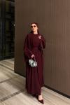 İnci Abaya Takım Bordo BORDO
