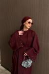 İnci Abaya Takım Bordo BORDO
