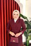 Irmak Elbise Bordo Bordo