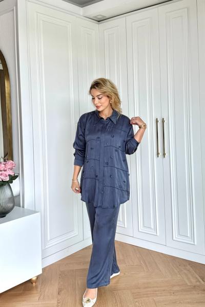 Işıl Pantolonlu Takım Lacivert Lacivert