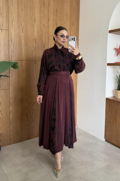 Jale Etekli Takım Bordo BORDO