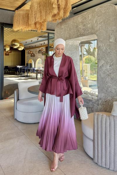 Karaca Etekli Takım Mürdüm Mürdüm