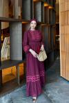 Keriman Elbise Bordo Bordo