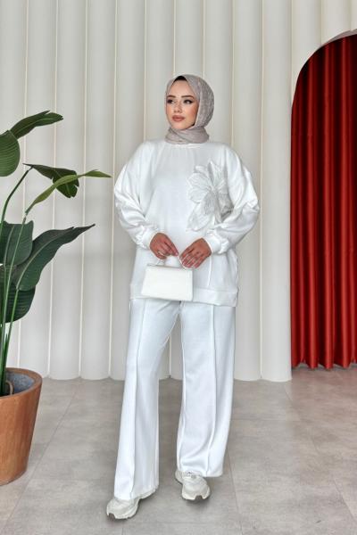 Kiraz Takım Beyaz Beyaz