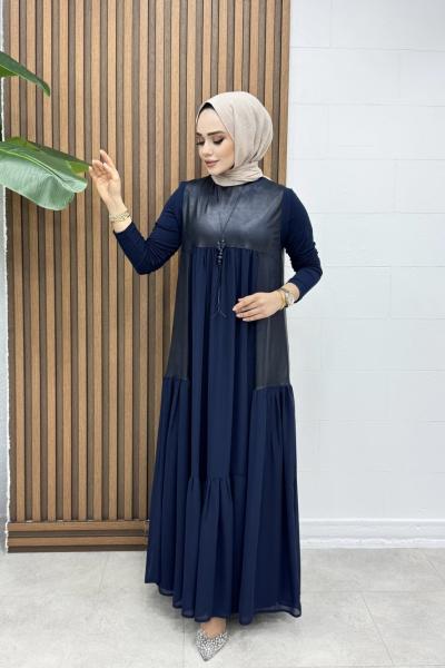 Kübra Elbise Takım Lacivert Lacivert