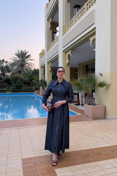 Kübra Elbise Lacivert Lacivert