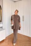 Lady Pantolon Takım Kahverengi Kahverengi
