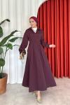 Mayıs Elbise Mürdüm Mürdüm
