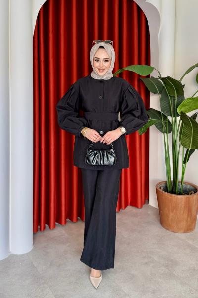 Melike Takım Siyah Siyah