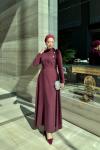 Meral Elbise Bordo Bordo