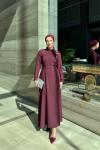 Meral Elbise Bordo Bordo