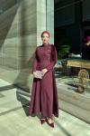 Meral Elbise Bordo Bordo