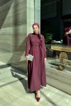 Meral Elbise Bordo Bordo
