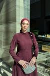 Meral Elbise Bordo Bordo