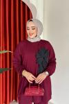 Mesude Takım Bordo Bordo