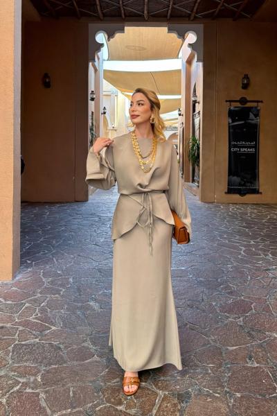 Müge Etek Takım Mint Yeşil Mint Yeşili