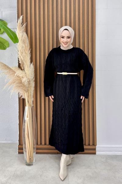 Mukaddes Elbise Siyah Siyah