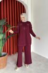 Münevver Takım Bordo  Bordo