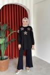 Münevver Takım Siyah Kahverengi Siyah Kahverengi