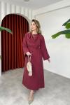 Naciye Elbise Bordo Bordo