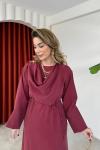 Naciye Elbise Bordo Bordo