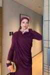 Nahide Elbise Mor MOR