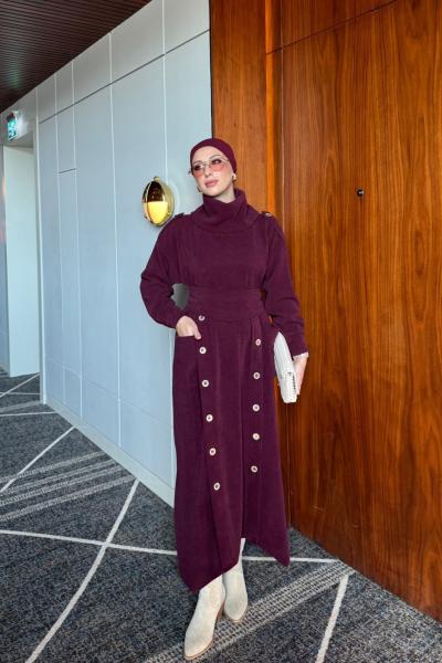 Nazan Elbise Bordo  Bordo