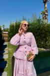 Nazlı Etekli Takım Pembe Pembe