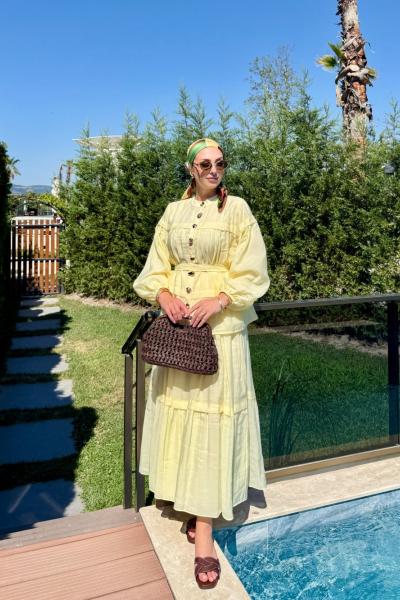 Nazlı Etekli Takım Sarı Sarı