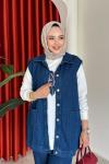 Nermin 3 lü Pantolonlu Takım Koyu Mavi koyu mavi