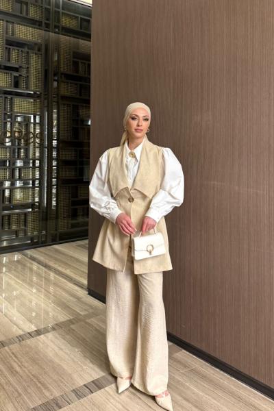 Neslişah Takım Bej  Bej