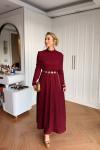 Neva Elbise Bordo  Bordo