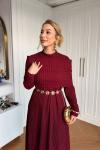 Neva Elbise Bordo  Bordo