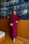 Nihal Elbise Bordo Bordo