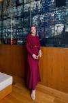 Nihal Elbise Bordo Bordo
