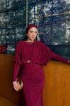 Nihal Elbise Bordo Bordo