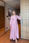 Nisa Elbise Pembe Pembe