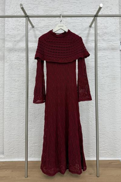 Nurcan Elbise Bordo Bordo