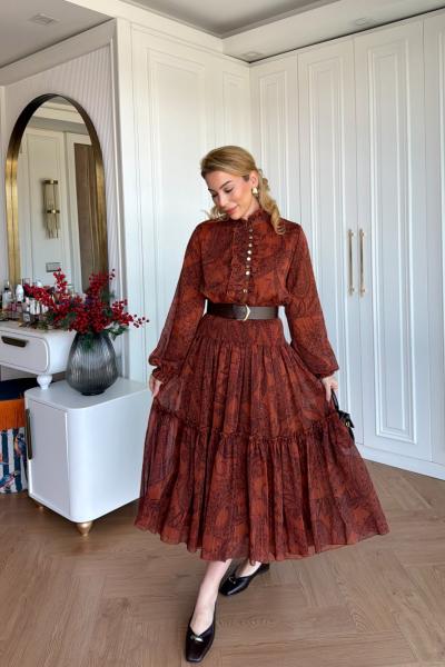 Nurgül Elbise Kiremit Kiremit