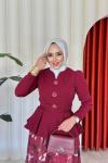 Nurşen Etekli Takım Bordo Bordo
