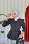 Nurşen Etekli Takım Siyah Siyah