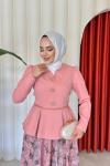 Nurşen Etekli Takım Pembe Pembe